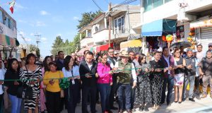 Entregan nueva vialidad con concreto hidráulico en la calle Benito Juárez, San Antonio Acahualco