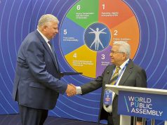 Los pueblos del mundo deben tomar el poder y crear una sociedad mejor: Aquiles Córdova, en la Asamblea Pública Mundial, en Rusia
