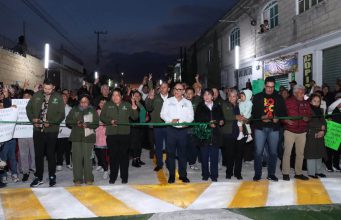 Manuel Vilchis hace entrega de importante obra en avenida Morelos en Zinacantepec